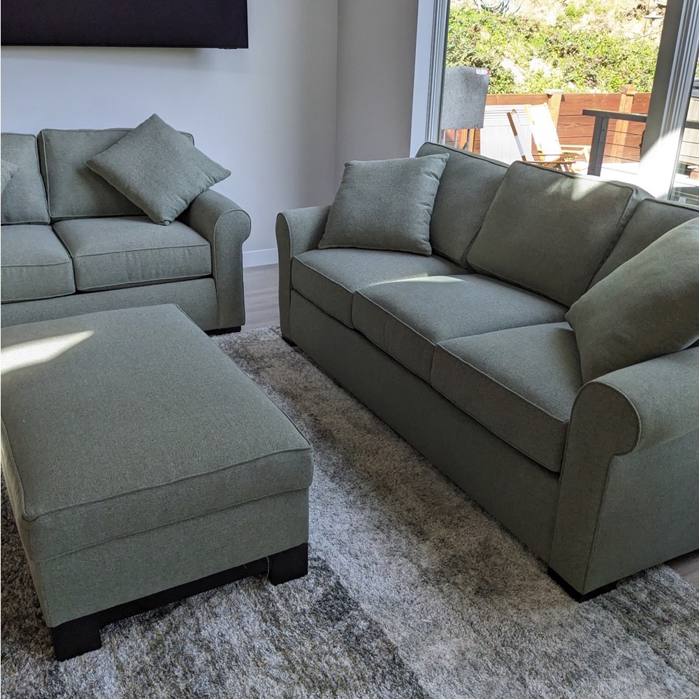 Living Spaces Green Accent Pillows